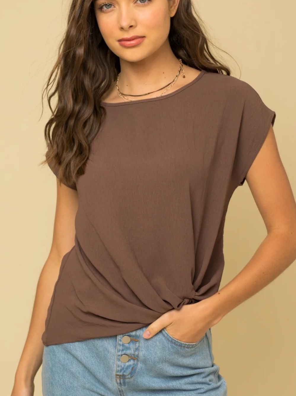 GILLI Brown Lennie Top